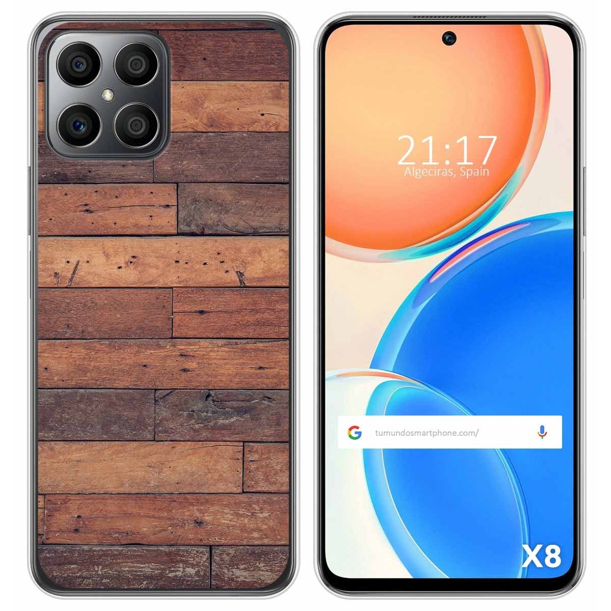 Funda Silicona para Huawei Honor X8 diseño Madera 03 Dibujos