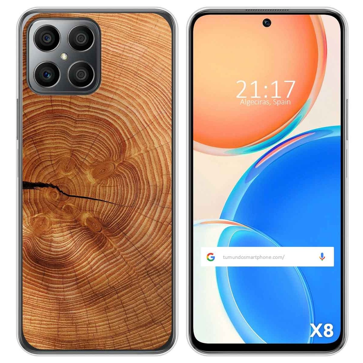Funda Silicona para Huawei Honor X8 diseño Madera 04 Dibujos