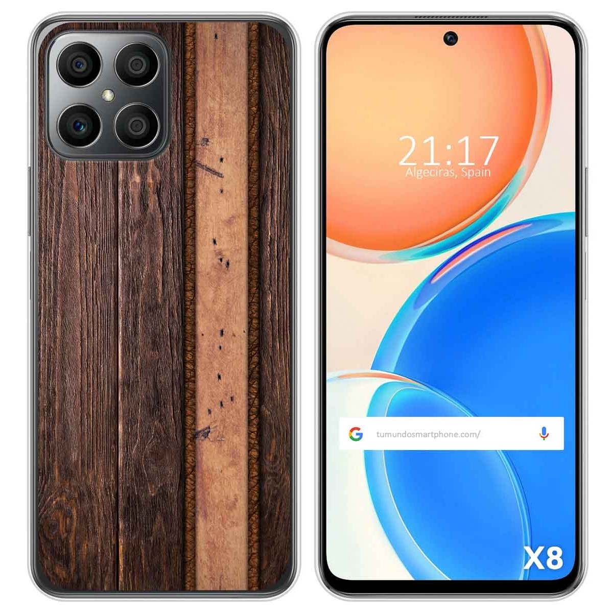 Funda Silicona para Huawei Honor X8 diseño Madera 05 Dibujos