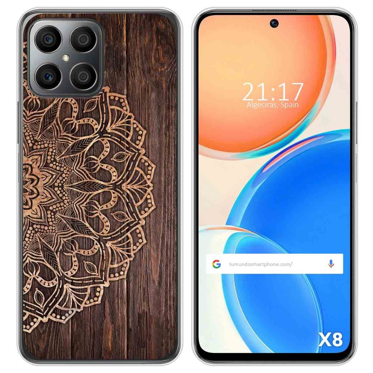 Funda Silicona para Huawei Honor X8 diseño Madera 06 Dibujos