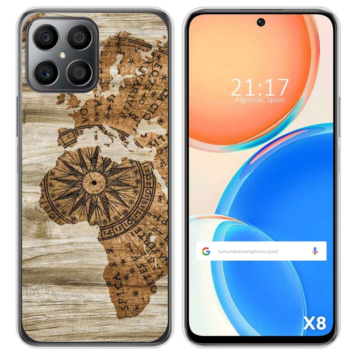 Funda Silicona para Huawei Honor X8 diseño Madera 07 Dibujos