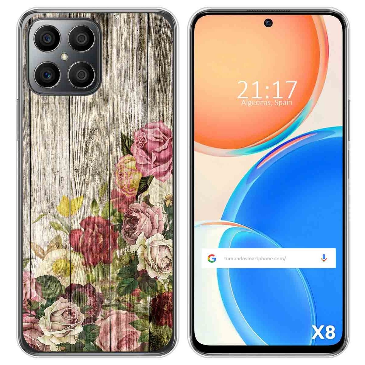 Funda Silicona para Huawei Honor X8 diseño Madera 08 Dibujos