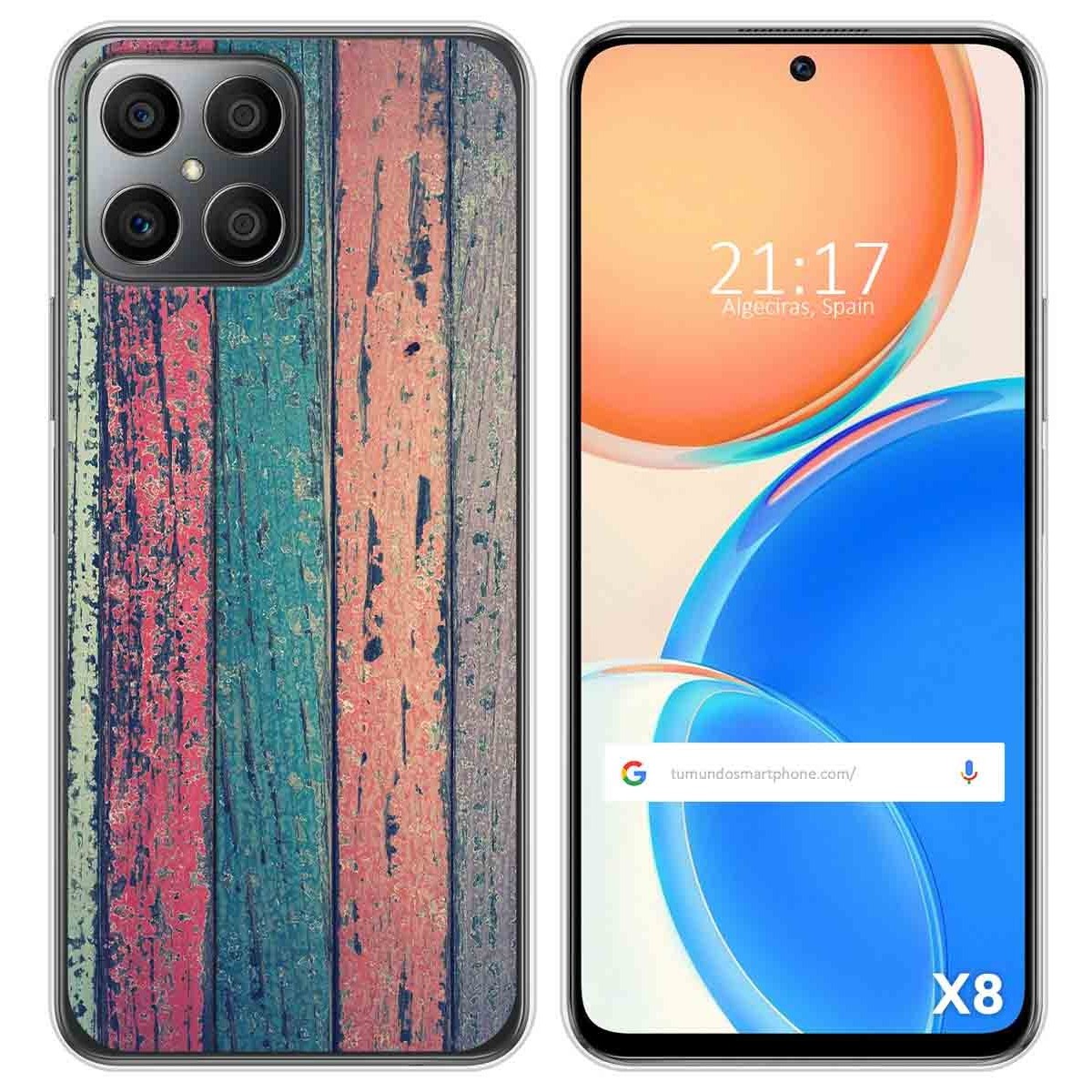 Funda Silicona para Huawei Honor X8 diseño Madera 10 Dibujos