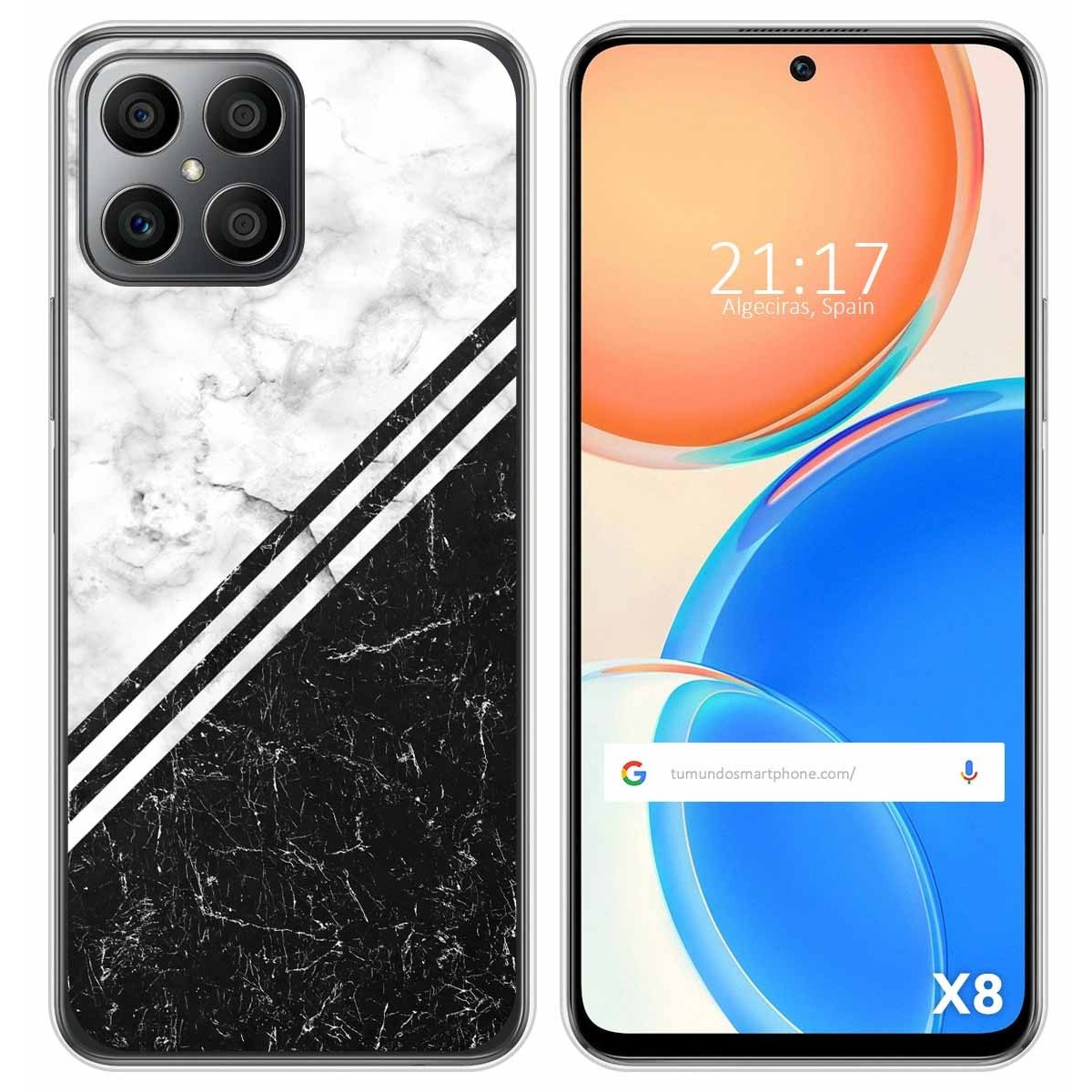 Funda Silicona para Huawei Honor X8 diseño Mármol 01 Dibujos