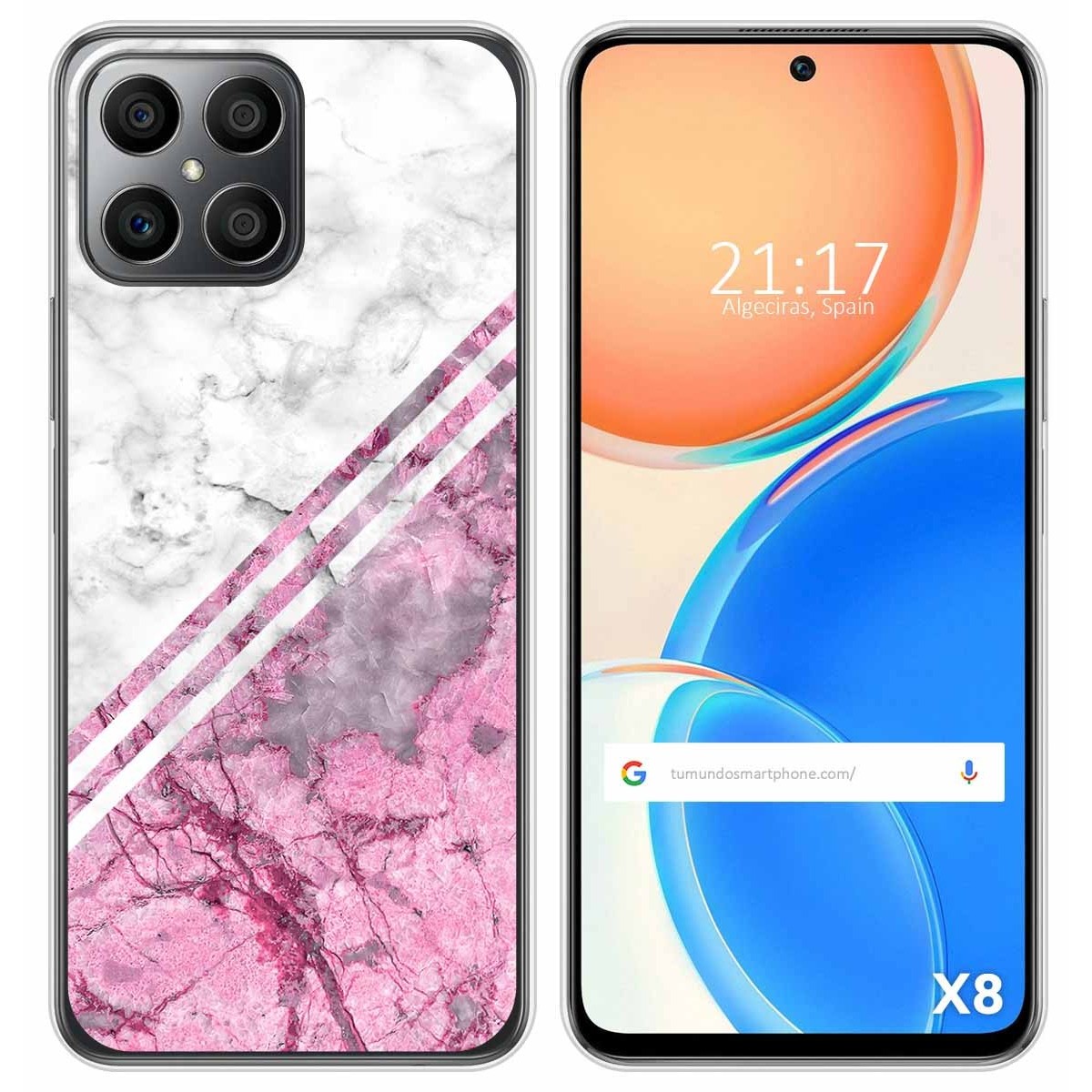 Funda Silicona para Huawei Honor X8 diseño Mármol 03 Dibujos