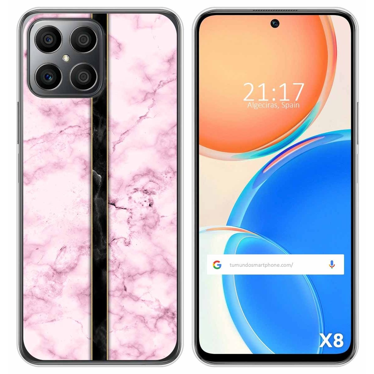 Funda Silicona para Huawei Honor X8 diseño Mármol 04 Dibujos