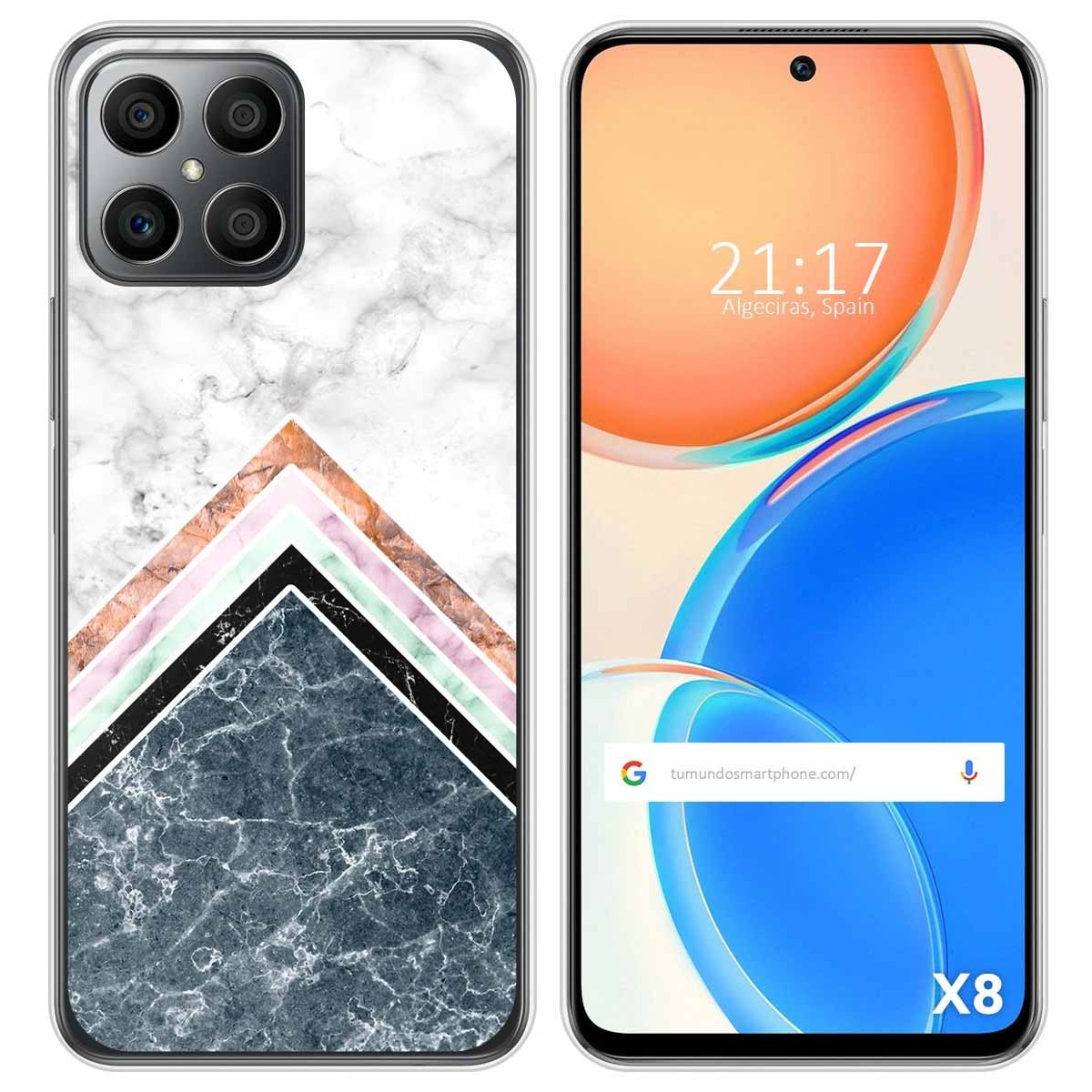 Funda Silicona para Huawei Honor X8 diseño Mármol 05 Dibujos