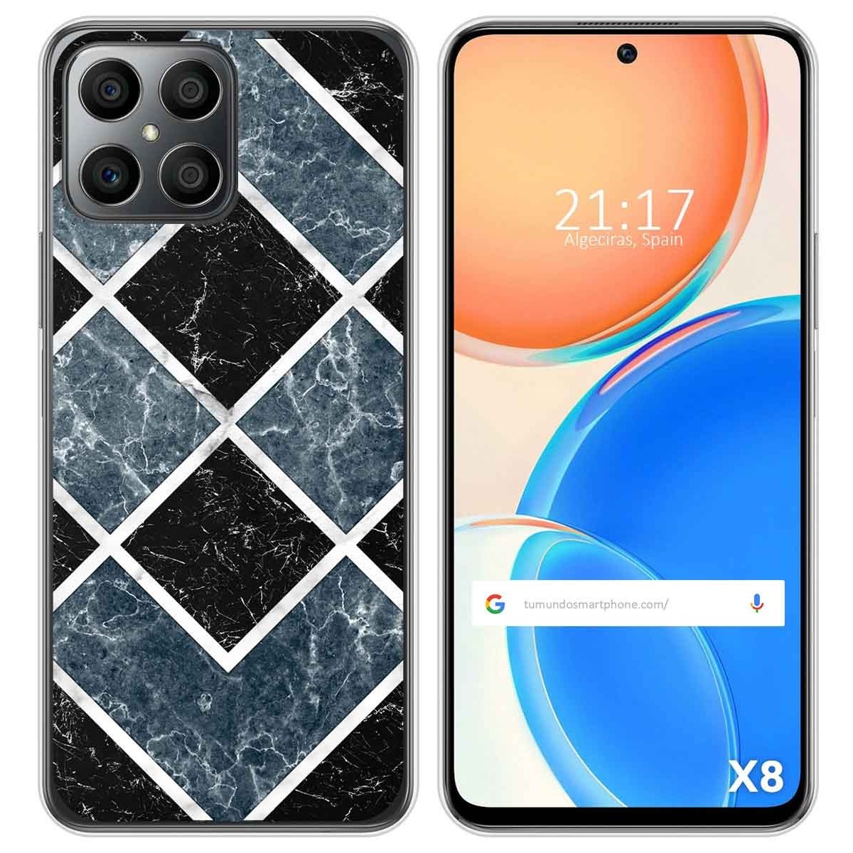 Funda Silicona para Huawei Honor X8 diseño Mármol 06 Dibujos