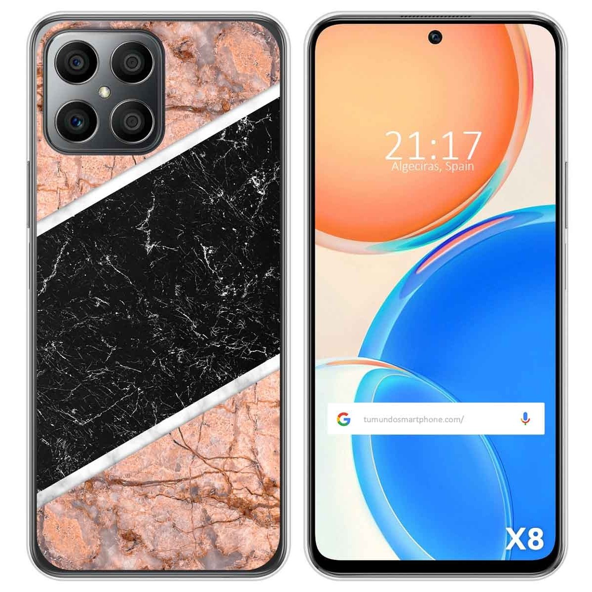 Funda Silicona para Huawei Honor X8 diseño Mármol 07 Dibujos