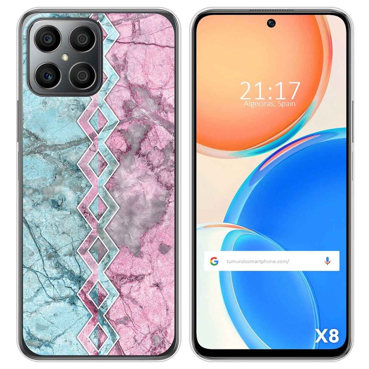Funda Silicona para Huawei Honor X8 diseño Mármol 08 Dibujos