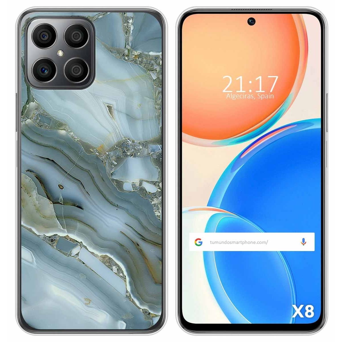 Funda Silicona para Huawei Honor X8 diseño Mármol 09 Dibujos