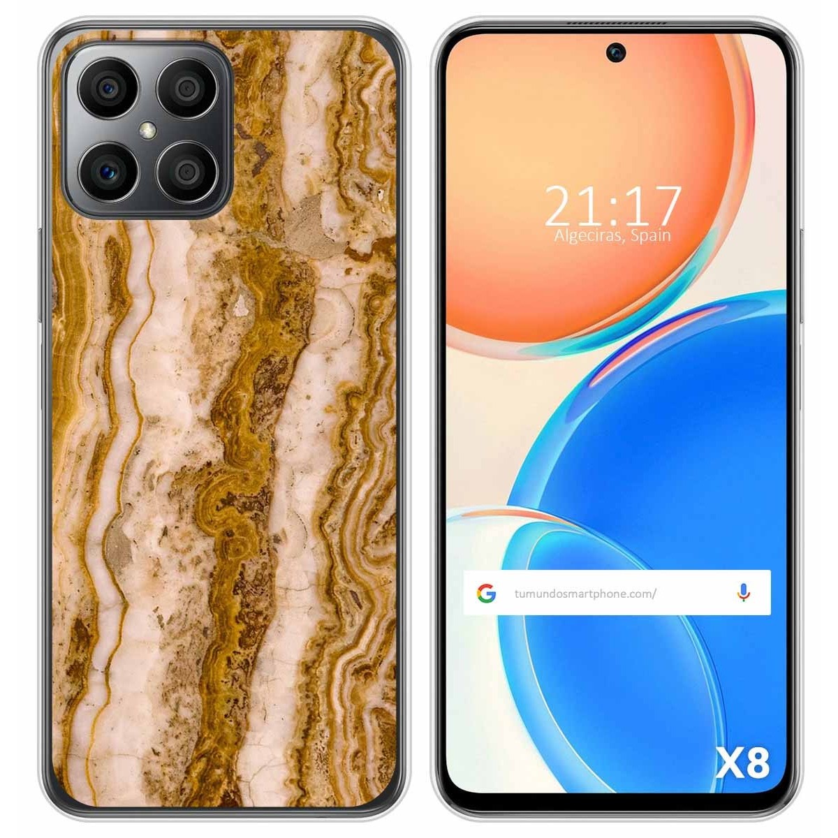 Funda Silicona para Huawei Honor X8 diseño Mármol 10 Dibujos