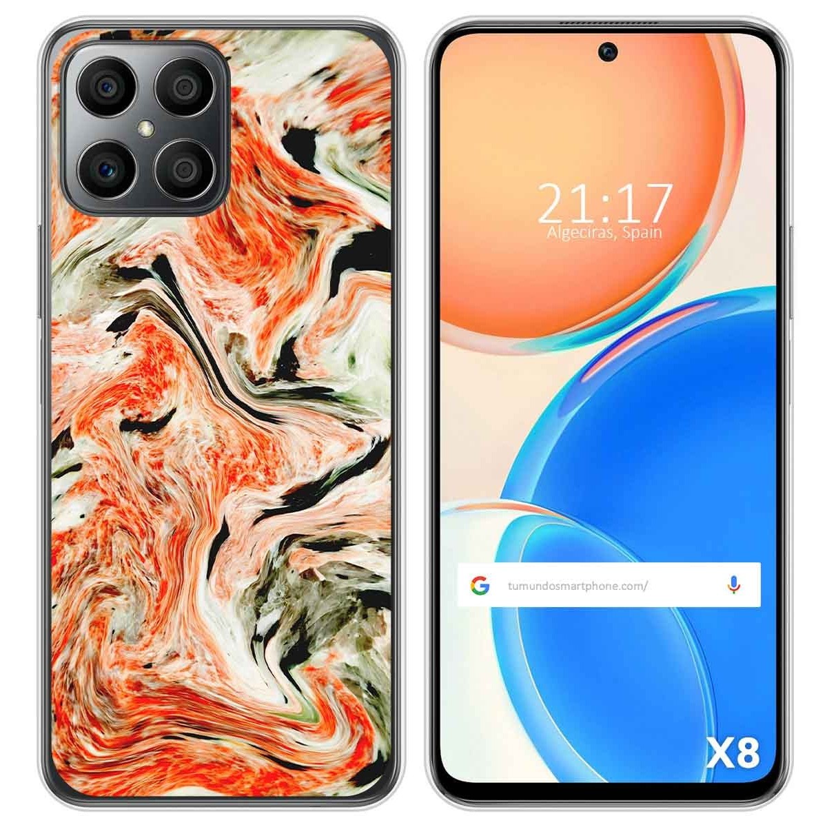 Funda Silicona para Huawei Honor X8 diseño Mármol 12 Dibujos