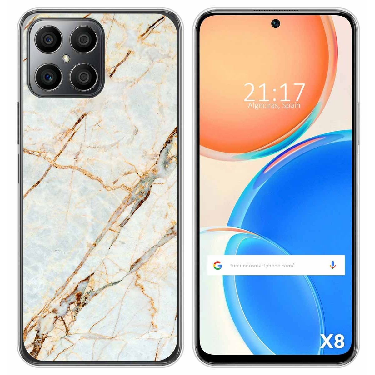 Funda Silicona para Huawei Honor X8 diseño Mármol 13 Dibujos