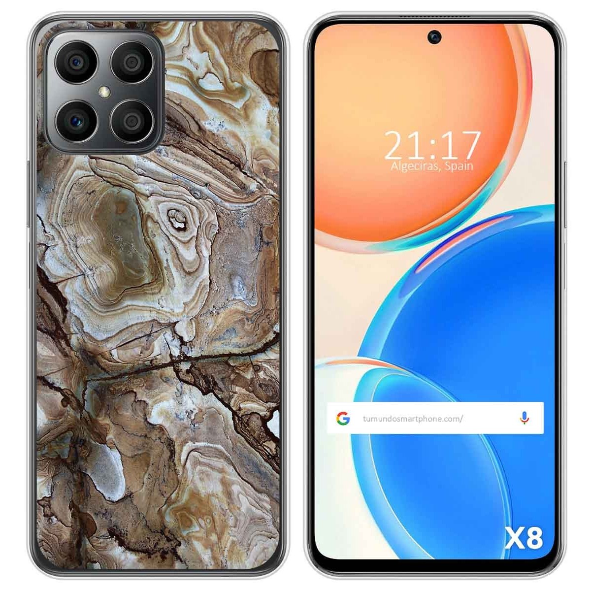 Funda Silicona para Huawei Honor X8 diseño Mármol 14 Dibujos