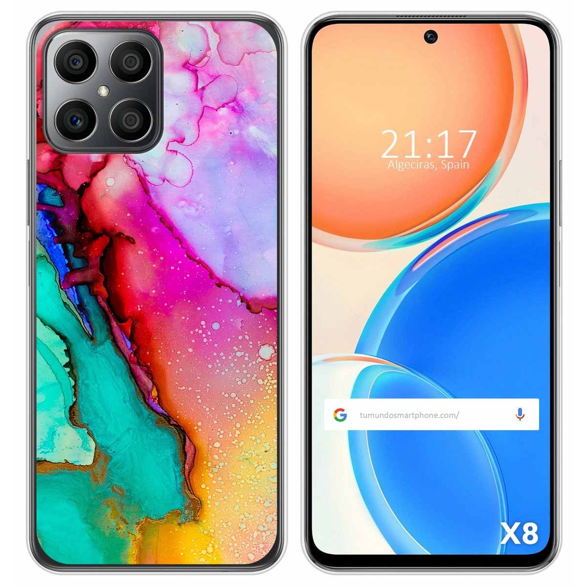 Funda Silicona para Huawei Honor X8 diseño Mármol 15 Dibujos