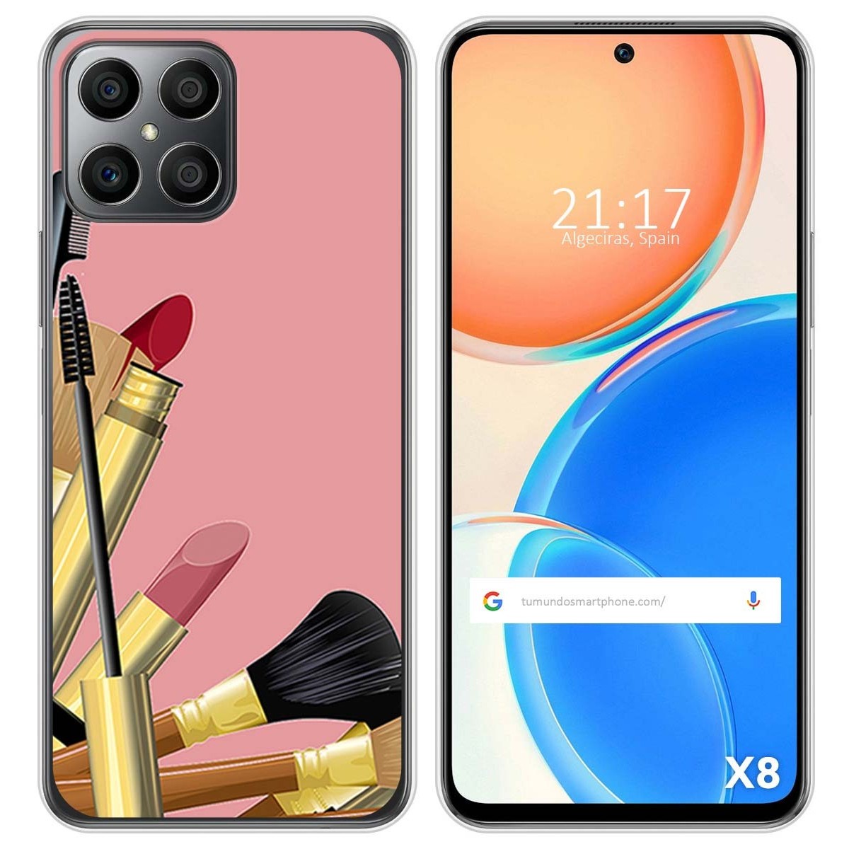 Funda Silicona para Huawei Honor X8 diseño Brochas Dibujos