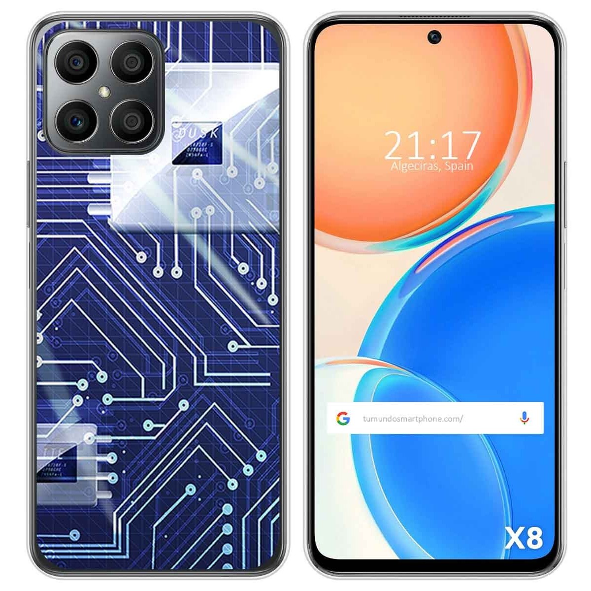 Funda Silicona para Huawei Honor X8 diseño Circuito Dibujos