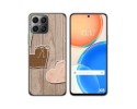 Funda Silicona para Huawei Honor X8 diseño Corazones Madera Dibujos