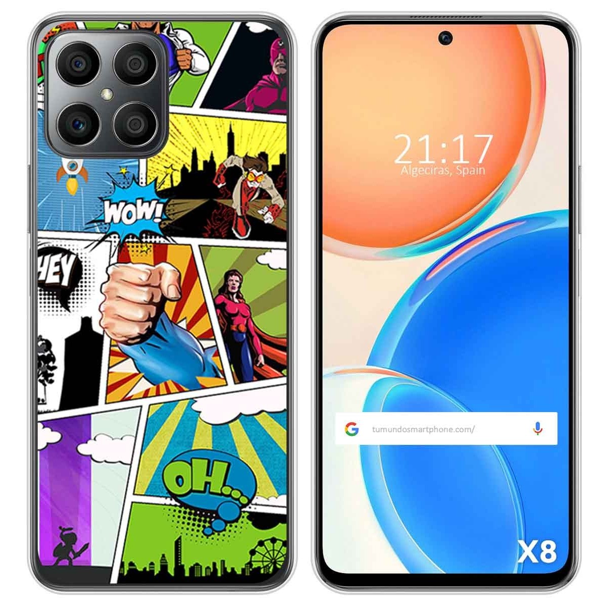 Funda Silicona para Huawei Honor X8 diseño Comic Dibujos
