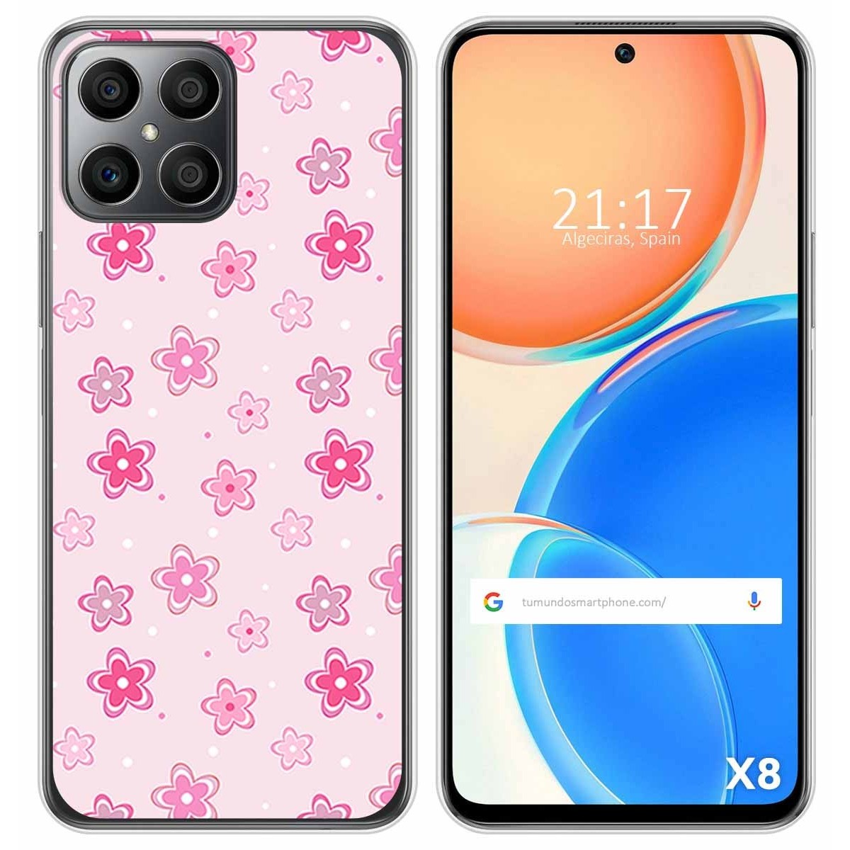 Funda Silicona para Huawei Honor X8 diseño Flores Dibujos