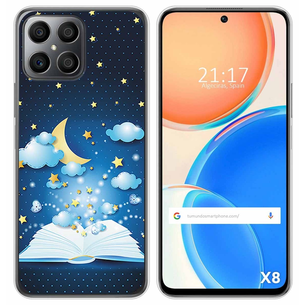 Funda Silicona para Huawei Honor X8 diseño Libro Cuentos Dibujos