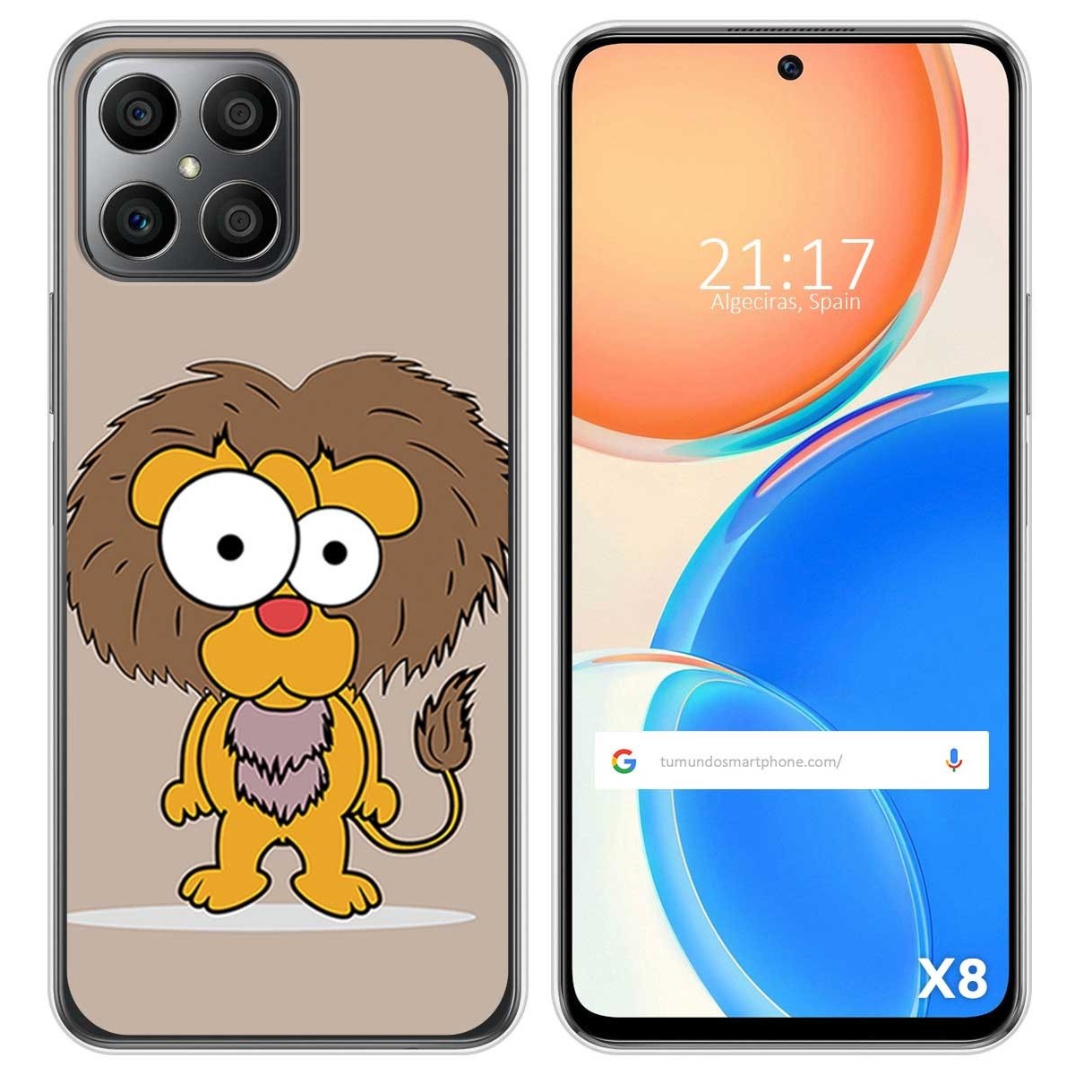 Funda Silicona para Huawei Honor X8 diseño Leon Dibujos