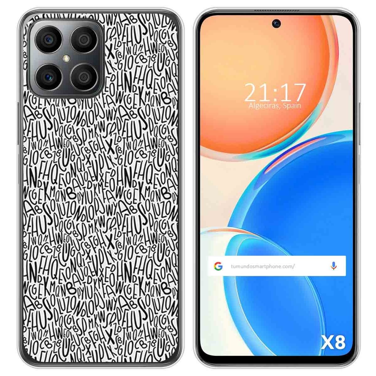 Funda Silicona para Huawei Honor X8 diseño Letras Dibujos