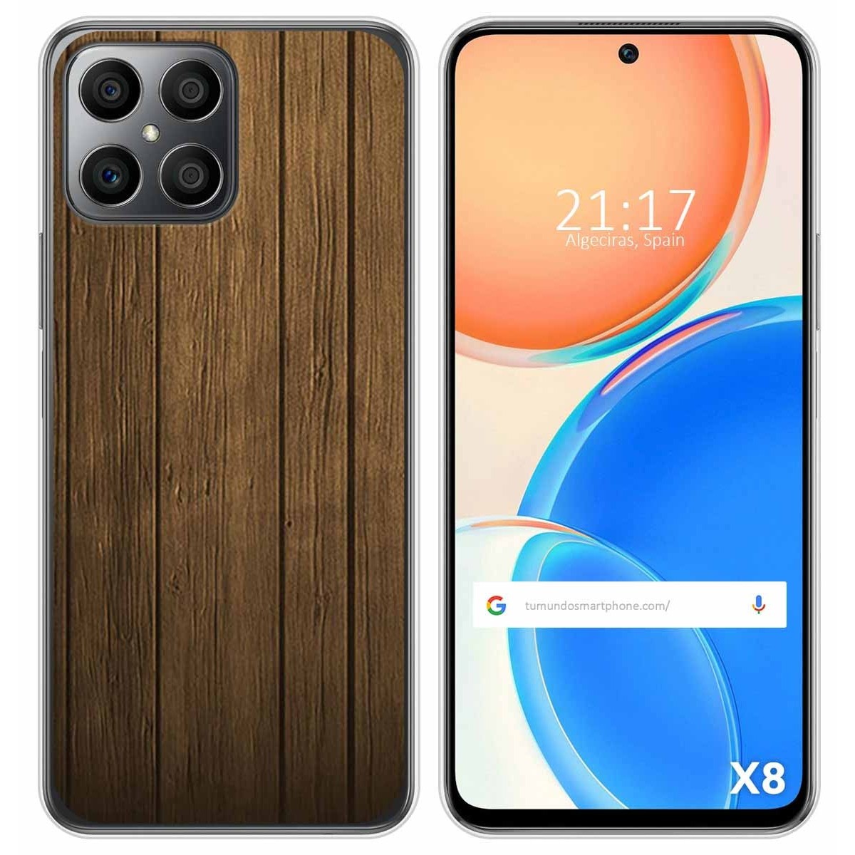 Funda Silicona para Huawei Honor X8 diseño Madera Dibujos