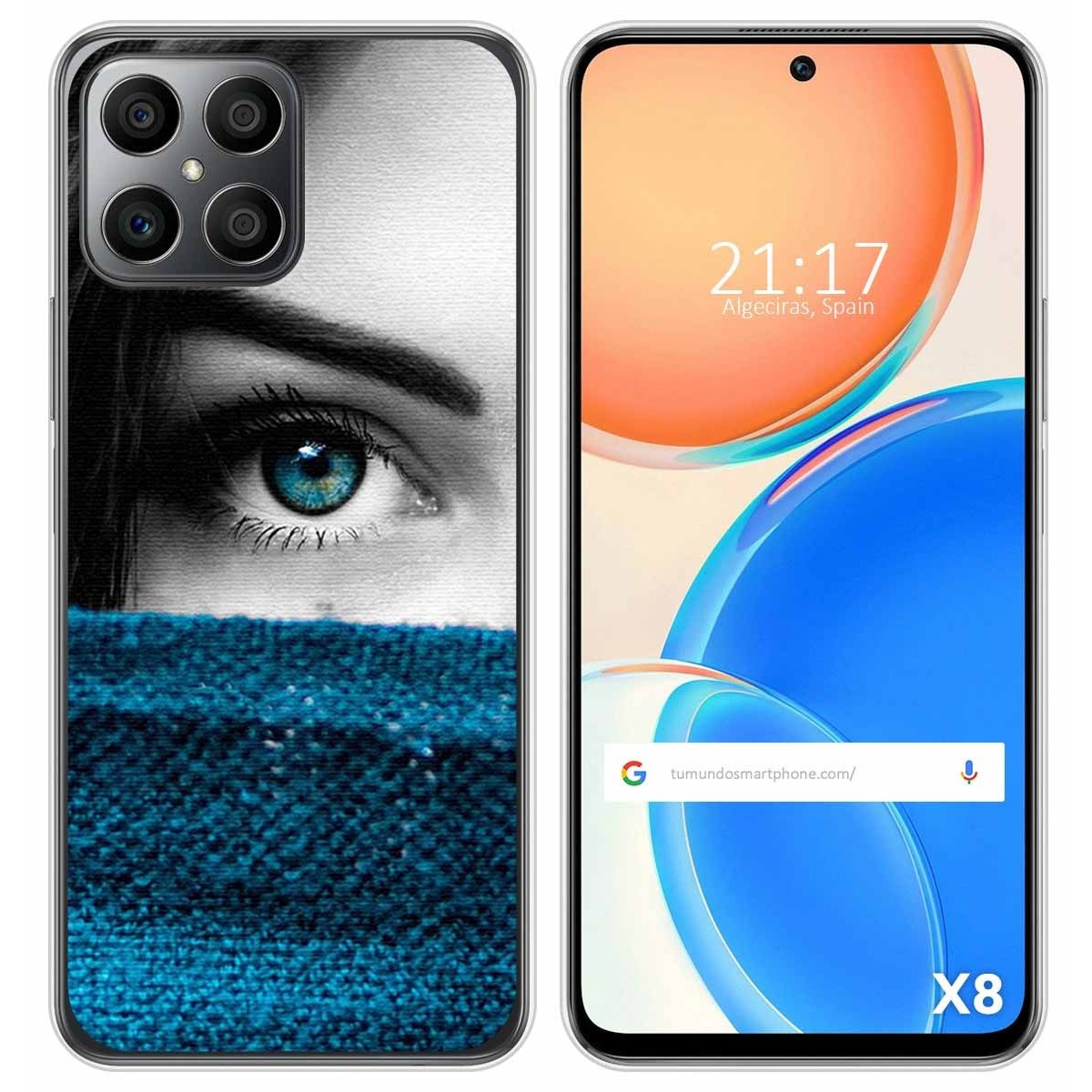Funda Silicona para Huawei Honor X8 diseño Ojo Dibujos