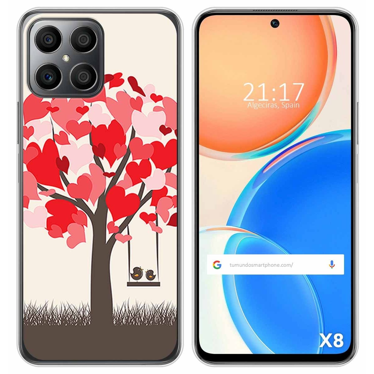 Funda Silicona para Huawei Honor X8 diseño Pajaritos Dibujos