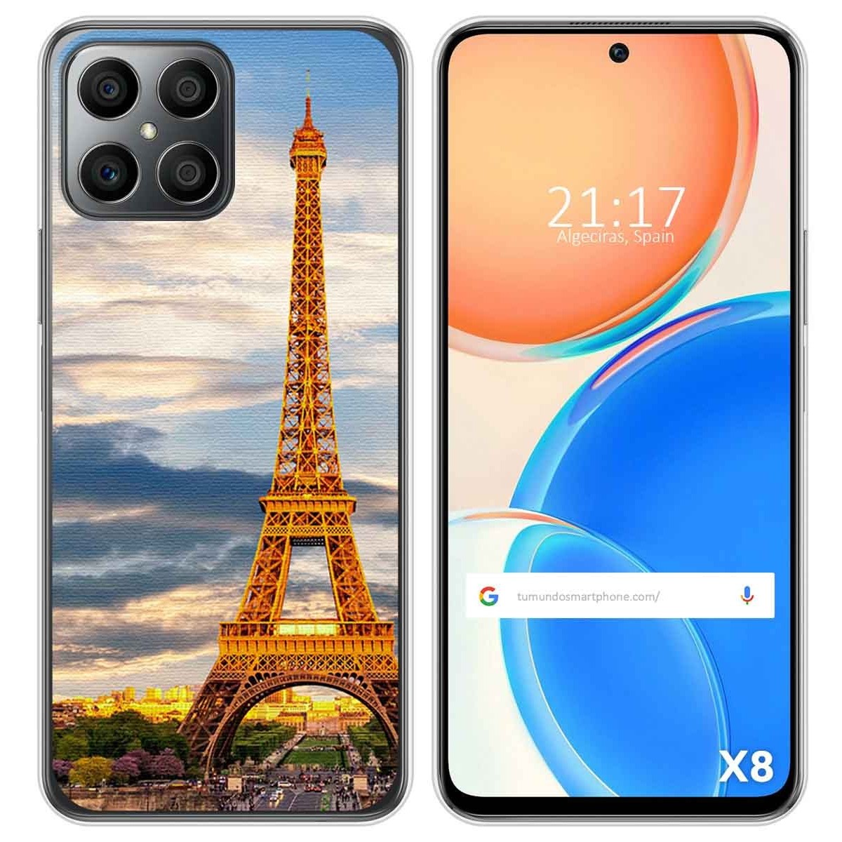 Funda Silicona para Huawei Honor X8 diseño Paris Dibujos