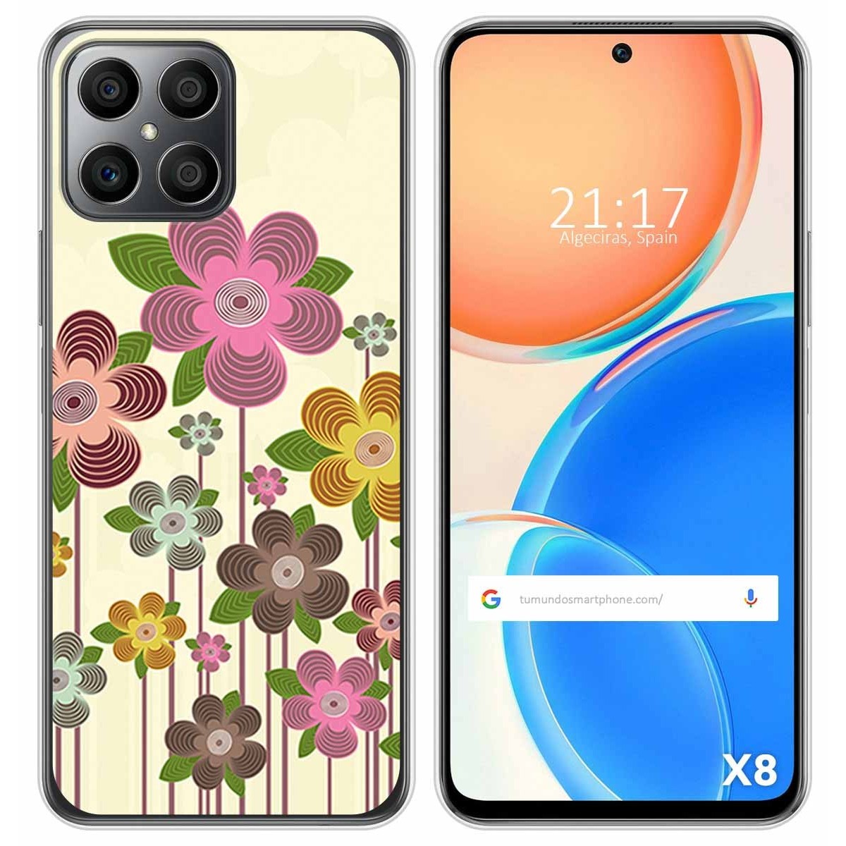 Funda Silicona para Huawei Honor X8 diseño Primavera En Flor Dibujos