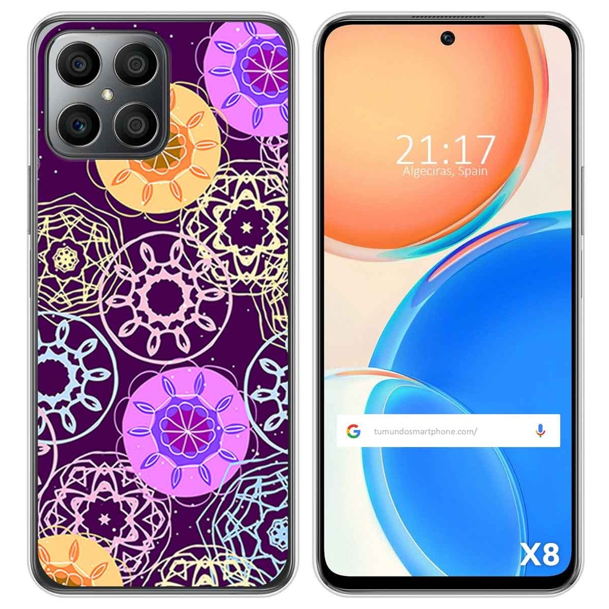 Funda Silicona para Huawei Honor X8 diseño Radial Dibujos