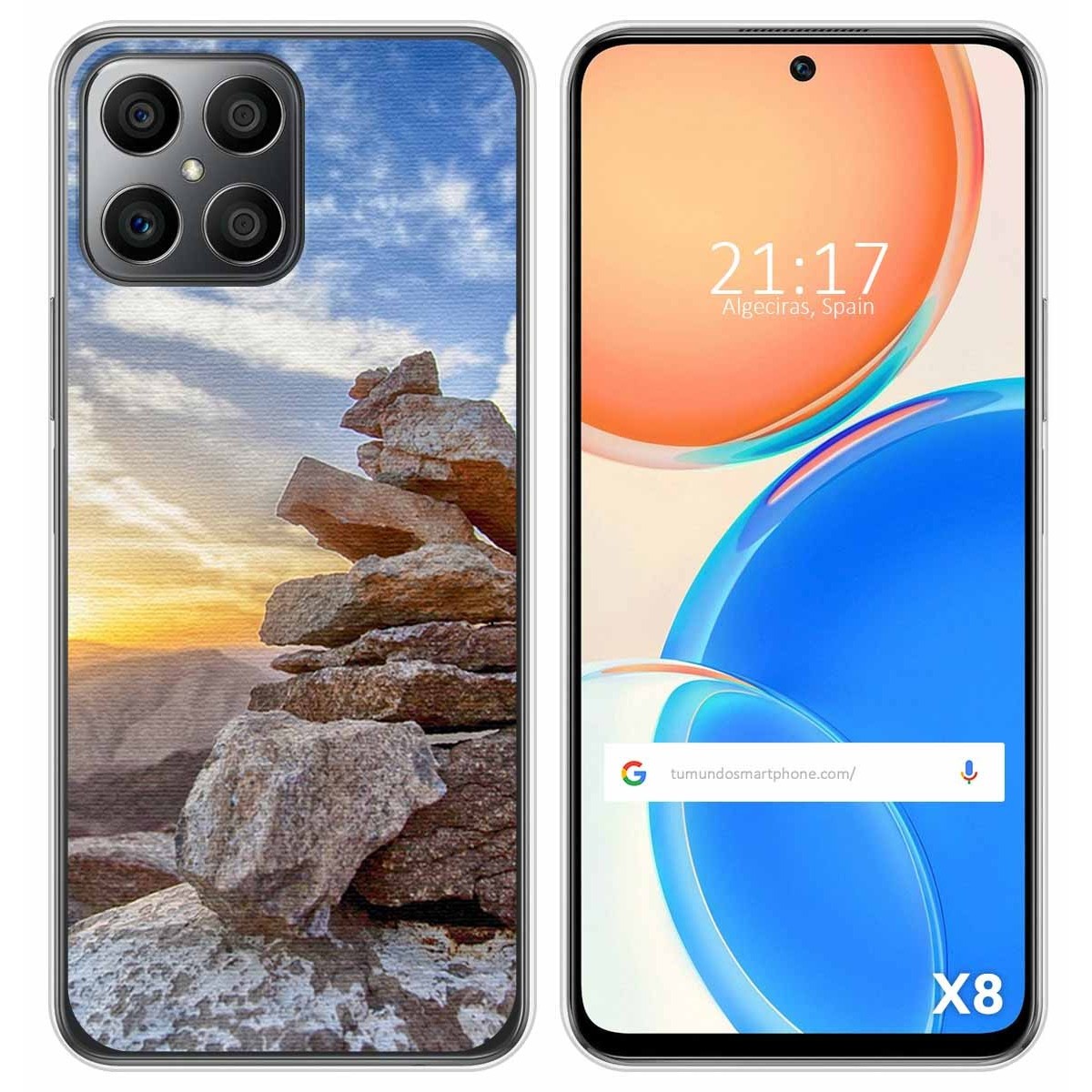 Funda Silicona para Huawei Honor X8 diseño Sunset Dibujos