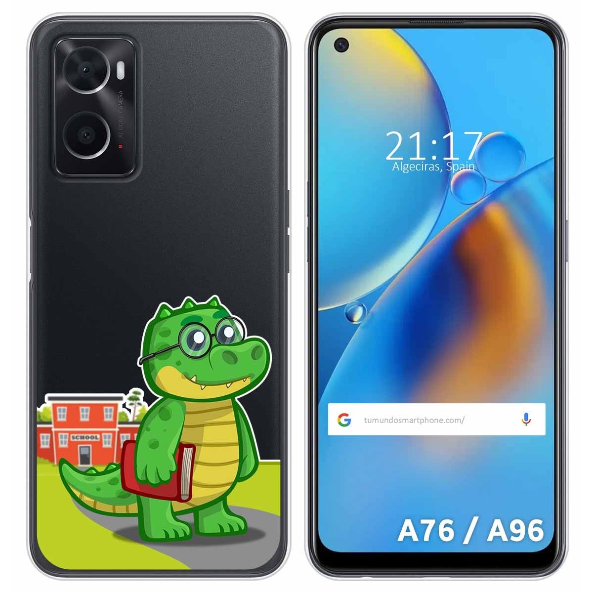 Funda Silicona Transparente para Oppo A76 / A96 diseño Coco Dibujos