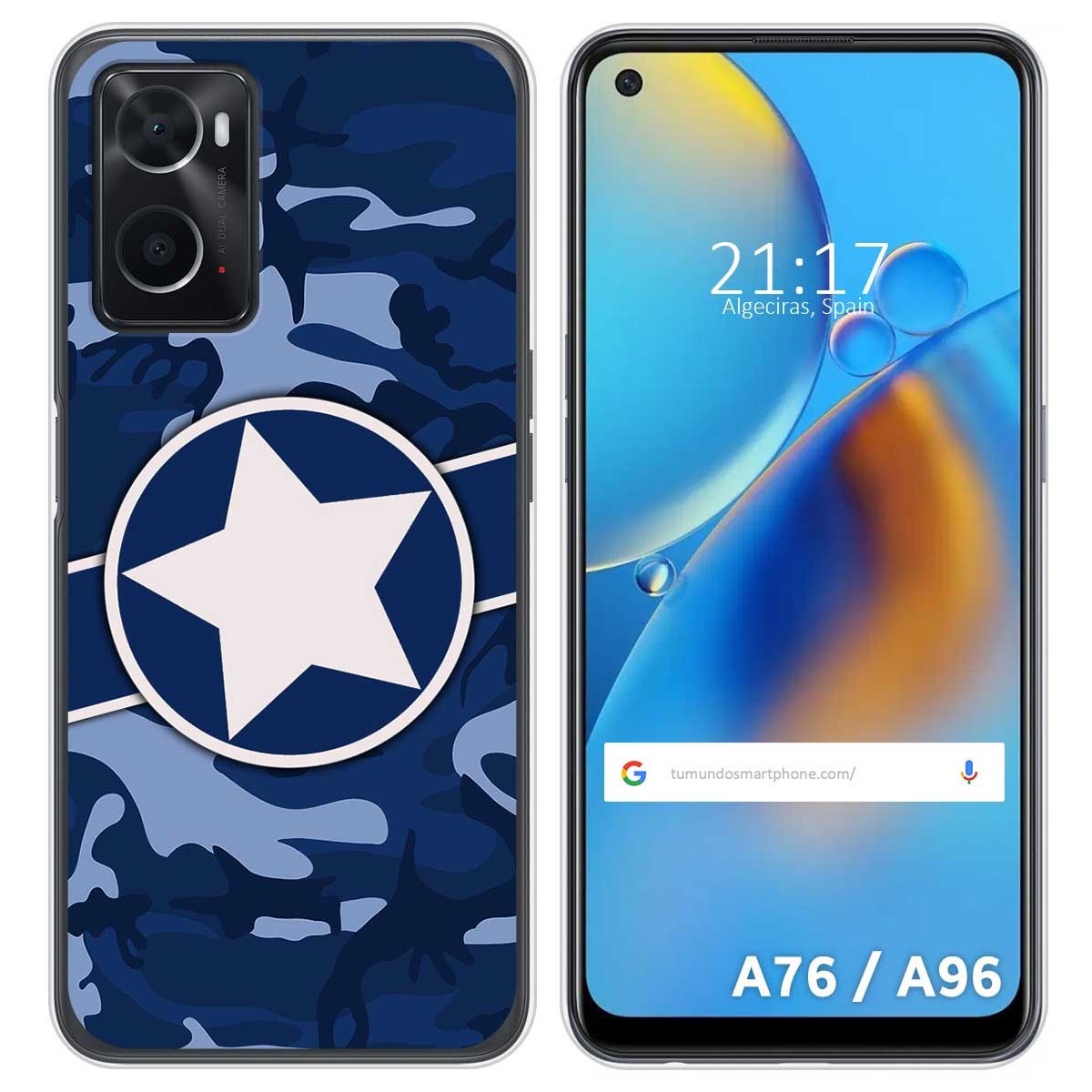 Funda Silicona para Oppo A76 / A96 diseño Camuflaje 03 Dibujos