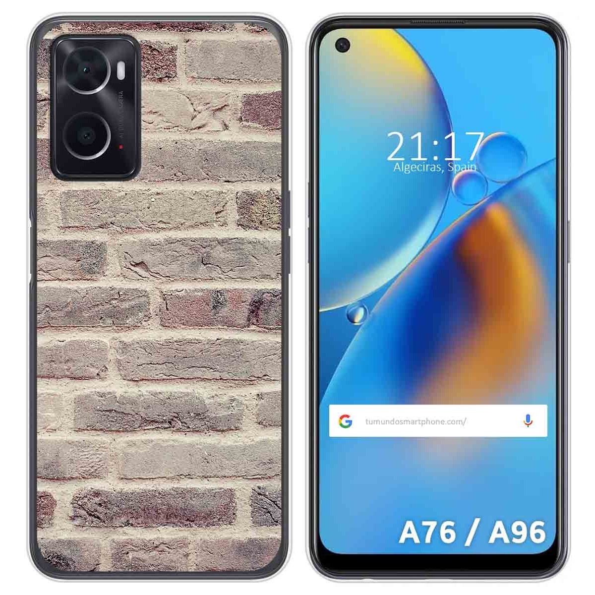Funda Silicona para Oppo A76 / A96 diseño Ladrillo 01 Dibujos