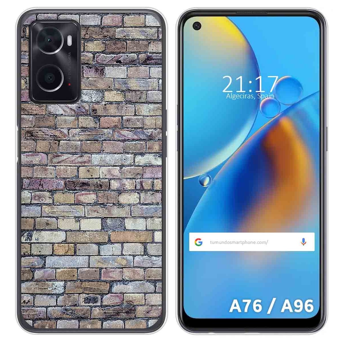 Funda Silicona para Oppo A76 / A96 diseño Ladrillo 02 Dibujos