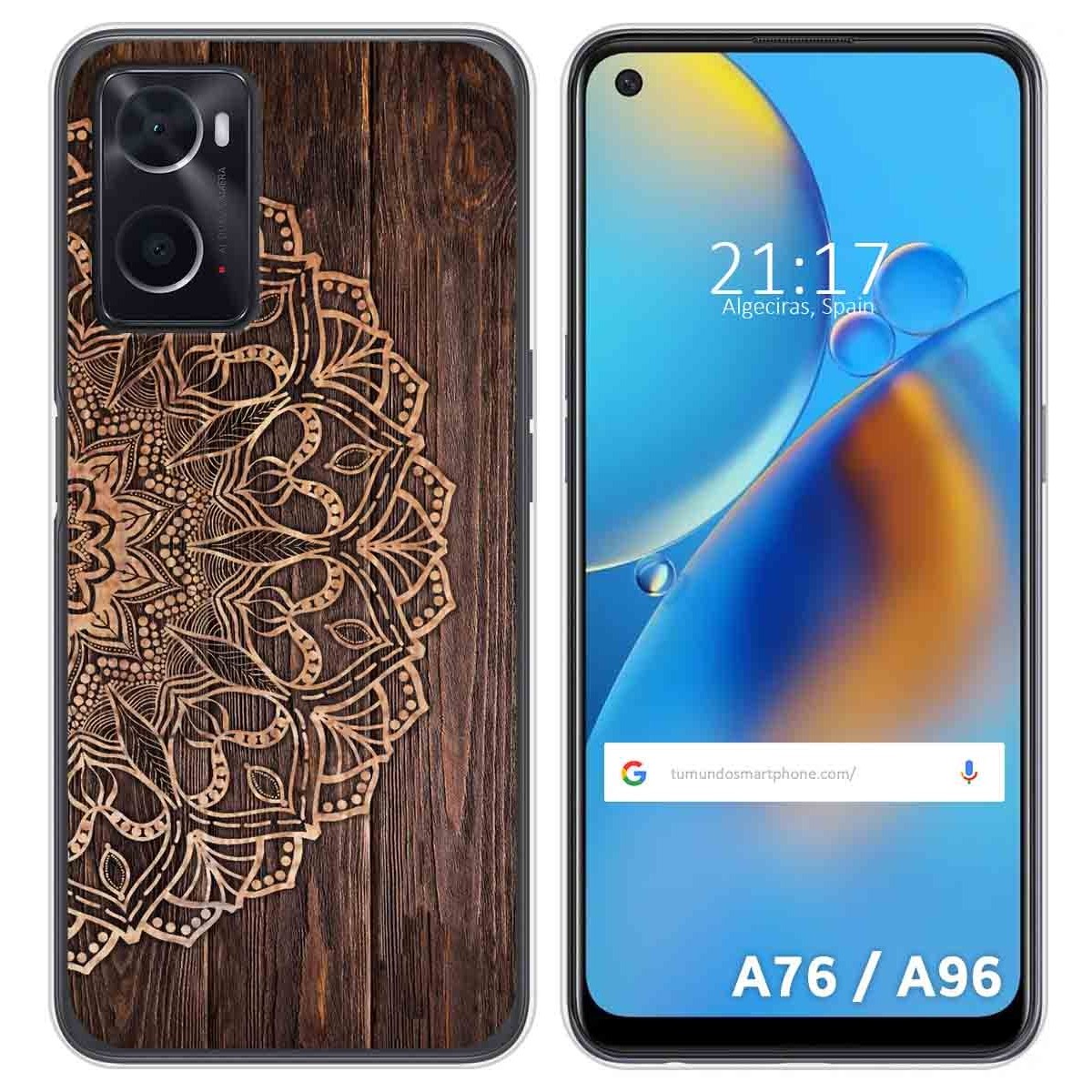 Funda Silicona para Oppo A76 / A96 diseño Madera 06 Dibujos