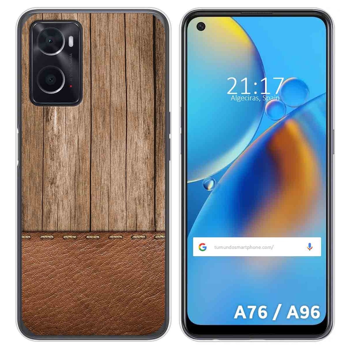 Funda Silicona para Oppo A76 / A96 diseño Madera 09 Dibujos