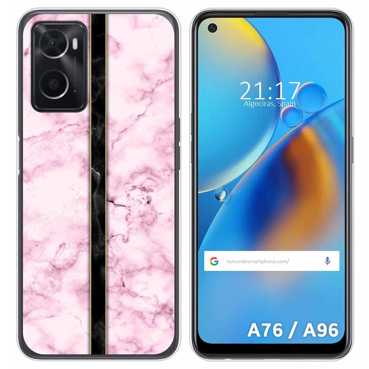 Funda Silicona para Oppo A76 / A96 diseño Mármol 04 Dibujos