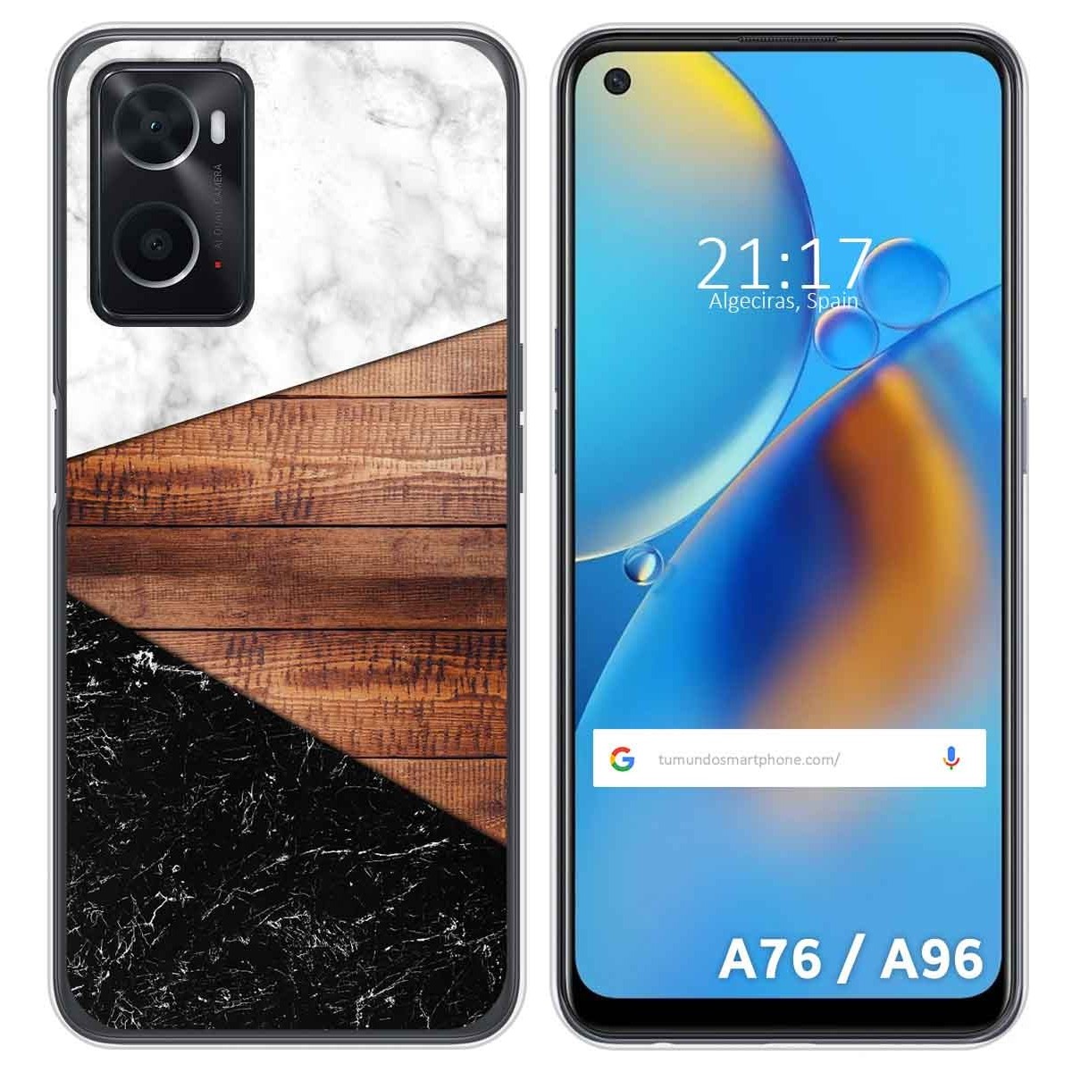 Funda Silicona para Oppo A76 / A96 diseño Mármol 11 Dibujos