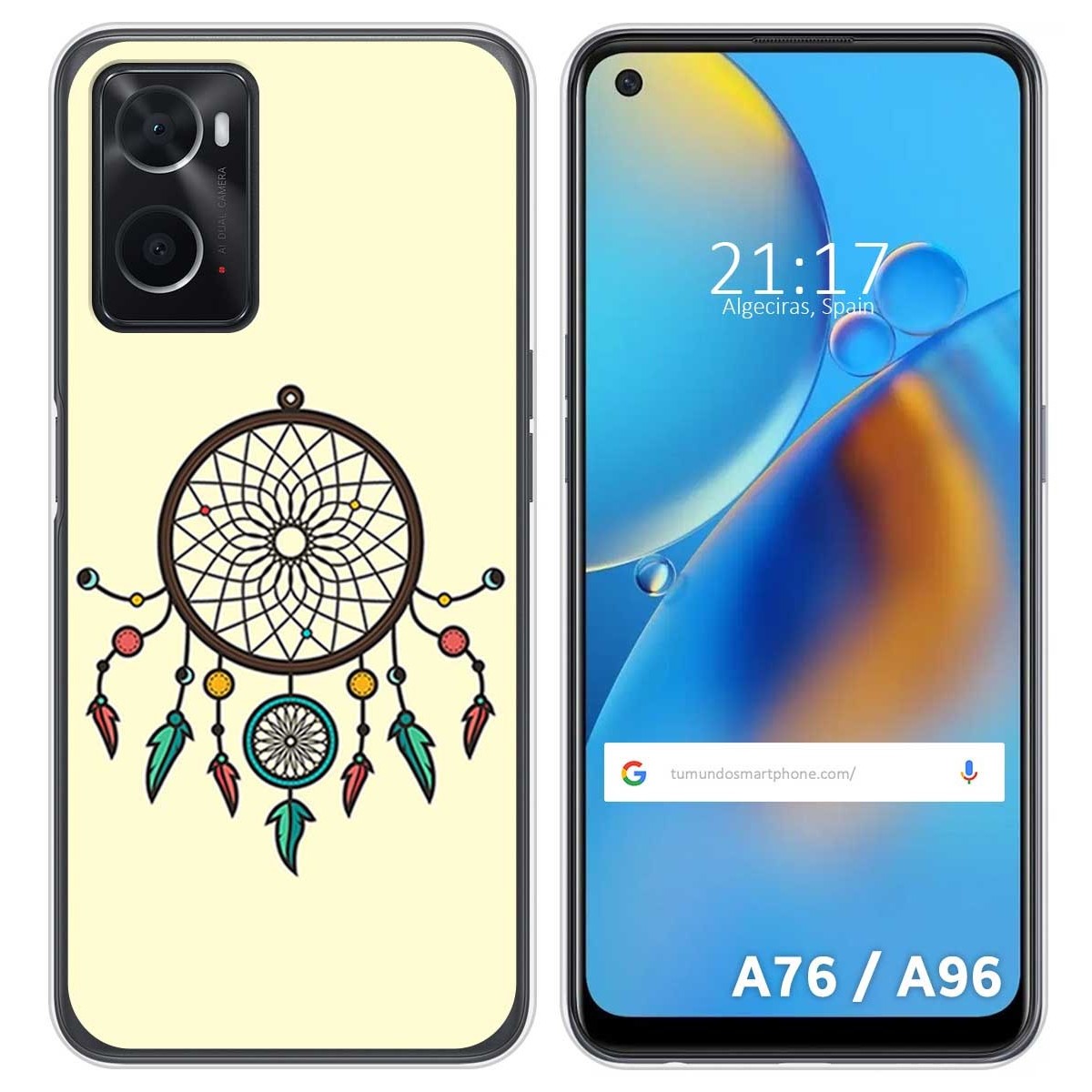 Funda Silicona para Oppo A76 / A96 diseño Atrapasueños Dibujos