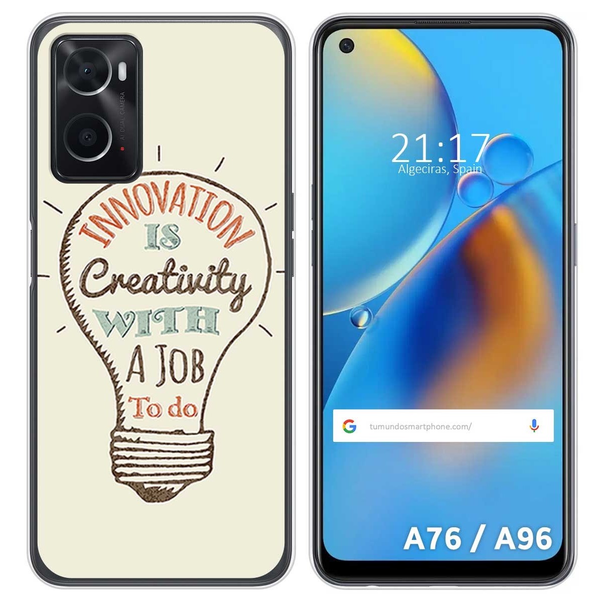 Funda Silicona para Oppo A76 / A96 diseño Creativity Dibujos
