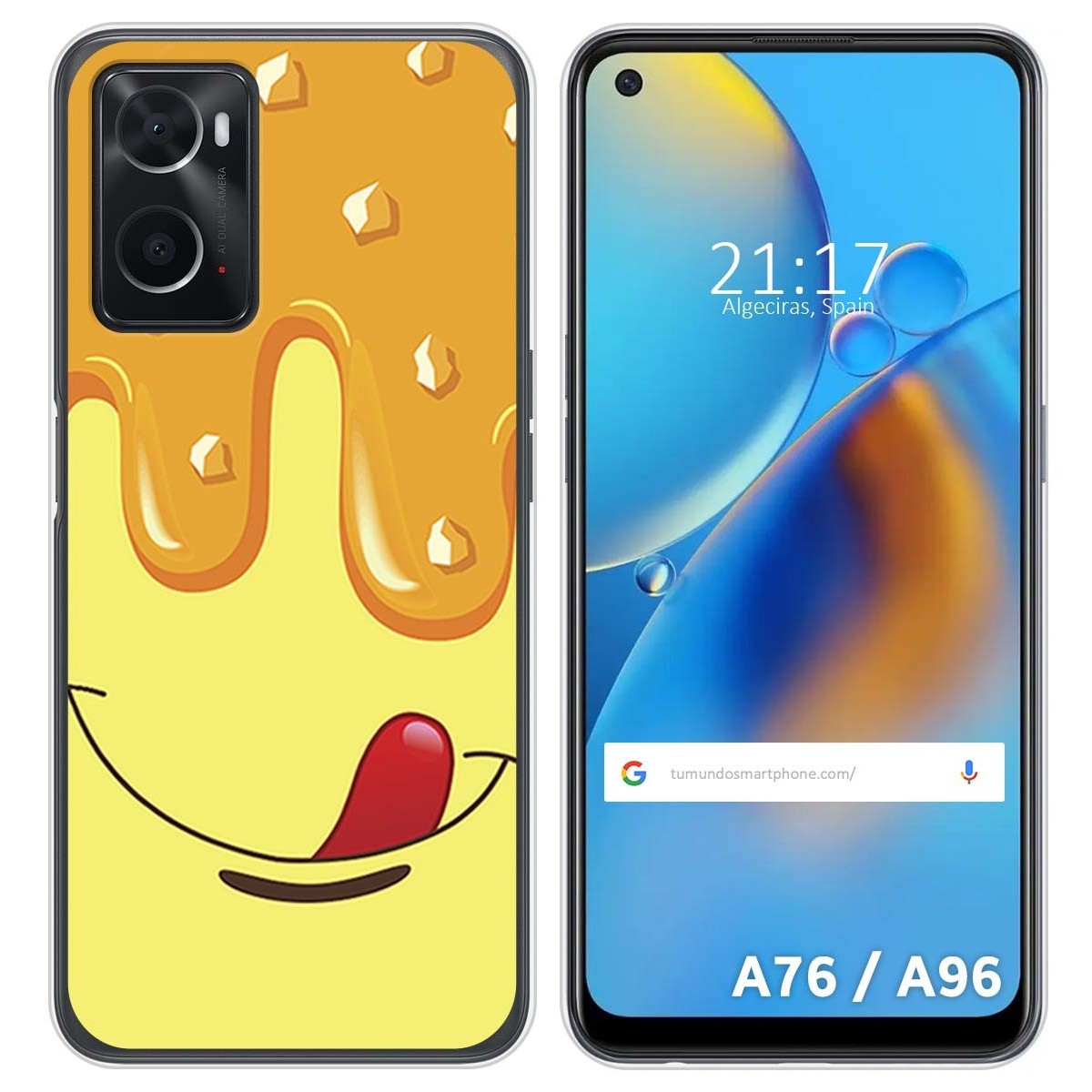 Funda Silicona para Oppo A76 / A96 diseño Helado Vainilla Dibujos