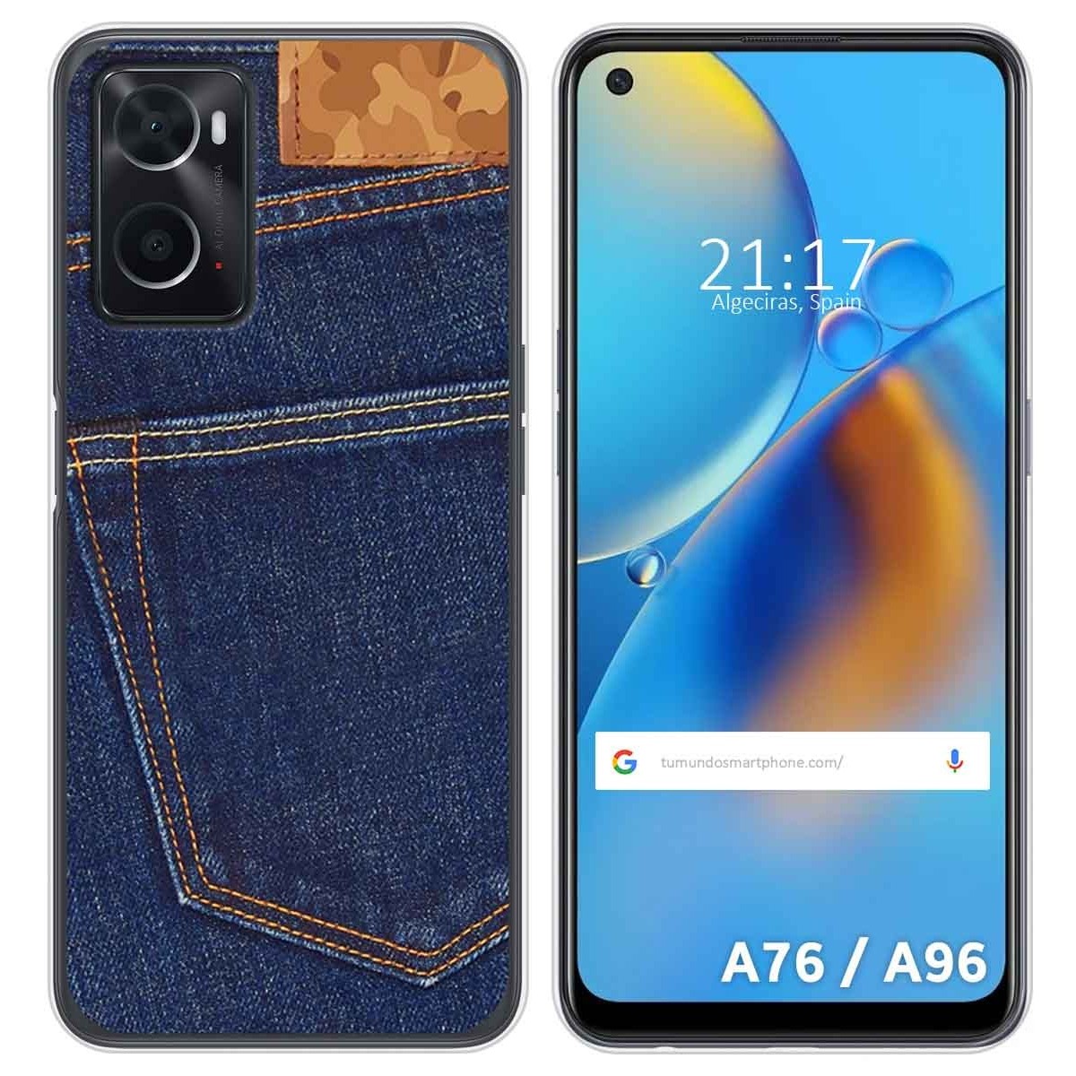 Funda Silicona para Oppo A76 / A96 diseño Vaquero Dibujos