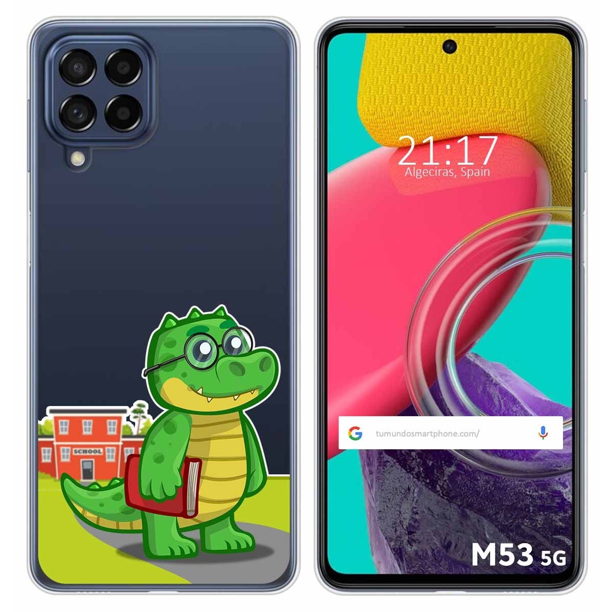 Funda Silicona Transparente para Samsung Galaxy M53 5G diseño Coco Dibujos