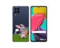 Funda Silicona Transparente para Samsung Galaxy M53 5G diseño Conejo Dibujos
