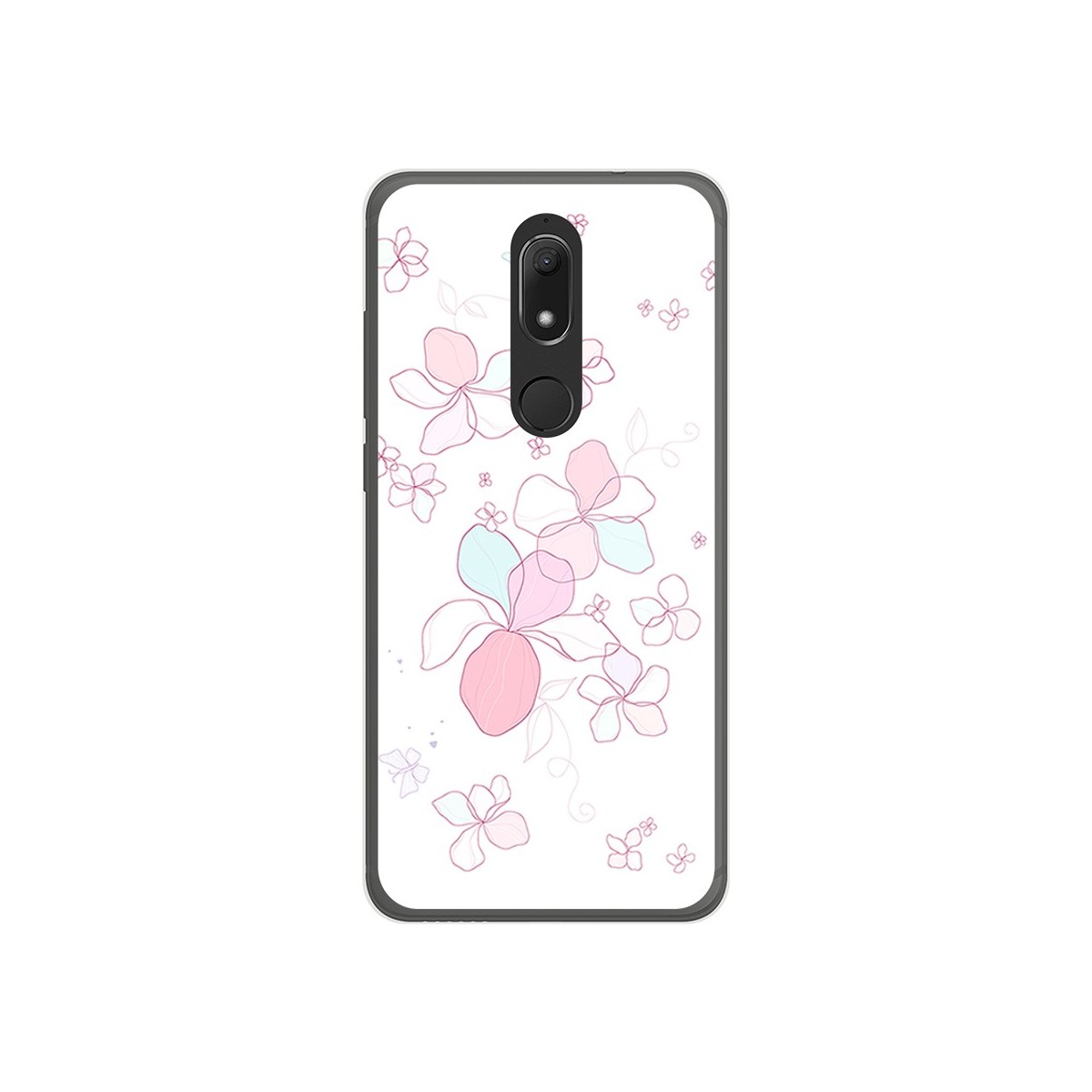 Funda Gel Tpu para Wiko View Prime Diseño Flores Minimal Dibujos